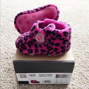 UGG Infant Pink Leopard Booties